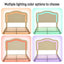 Full Size Velvet Upholstered Smart LED Bed Frame with Adjustable Height Headboard,No Box Spring Needed,Easy Assembly,Beige - Korvel