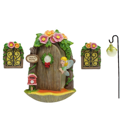 Elf House Garden Resin Night Light Doors and Windows Hangers - Korvel