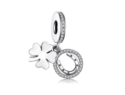 Jewelrypalace 925 Sterling Silver 4 Leaf Clover Charm Bead