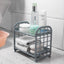 Double Storage Rack Kitchen Small Shelf Desktop Storage Rack Bathroom Sink Plastic Organizing Rack - Korvel