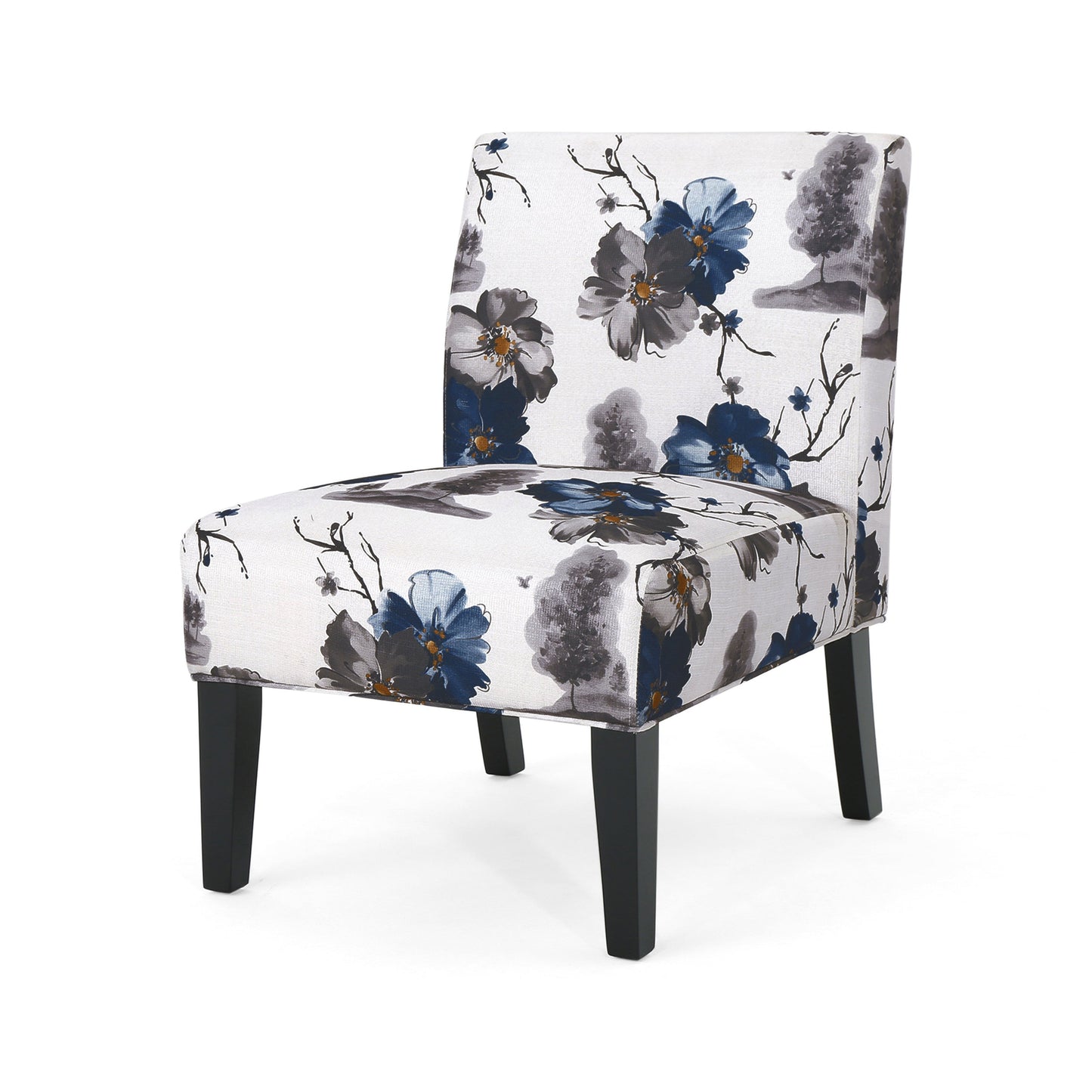 Elegant Accent Chair in Blue and Multi-Color