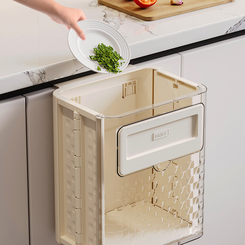 Premium Folding Wall-Mounted Trash Can for Kitchen & Home