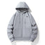European and American zipper cardigan heating hoodie intelligent hooded five zone heating jacket outdoor warm electric clothing for men - Korvel
