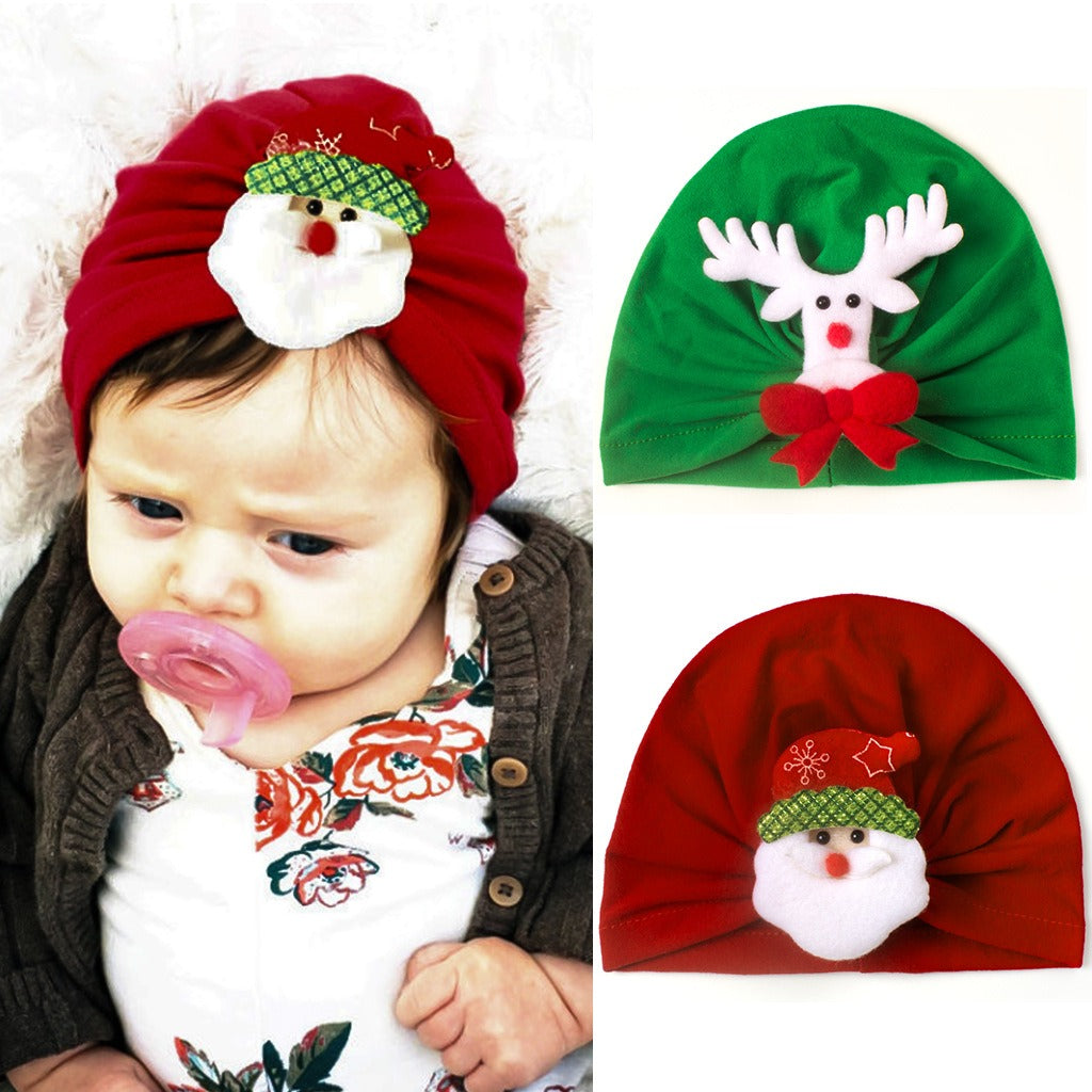 Hat Newborn Christmas Santa Hat Headdress Cozy Hat Infant Head Accessories New Year Holiday Party Hat Props - Korvel