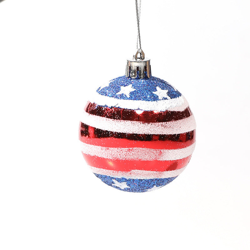 Hanging decorative props Captain America Christmas plastic ball hand-painted ball cover - Korvel