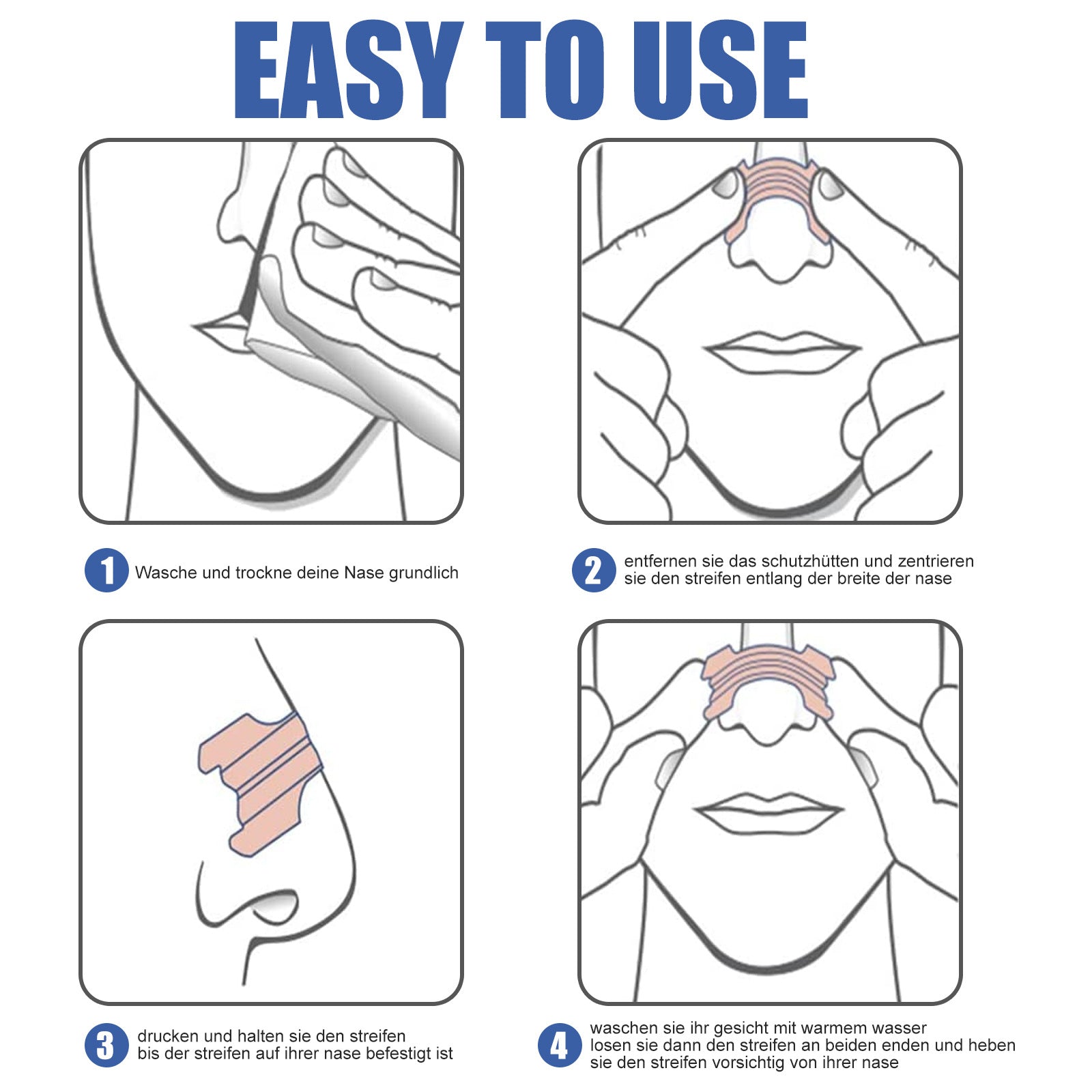 Care Nasal Strips, Anti-Snoring Snore Care Sleep Care Dilating Nasal Strips - Korvel