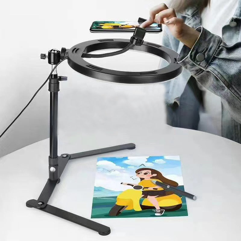 Anneau de lumière vidéo premium 26CM avec trépied