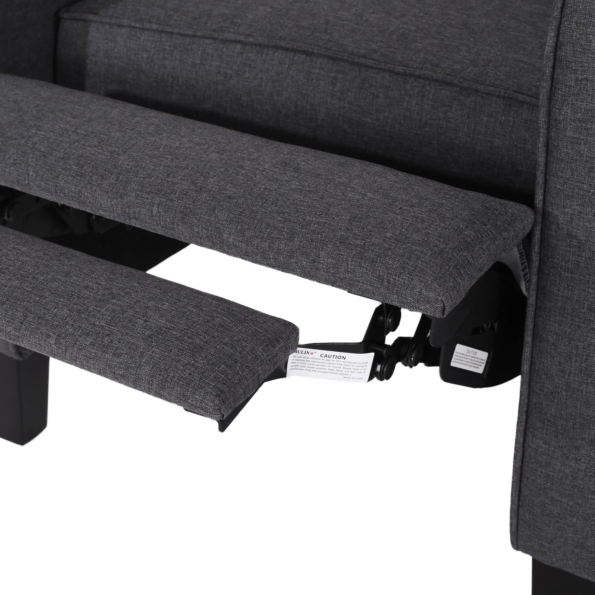 Smoke Fabric Push Back Chair for Elegant Home Décor - Korvel