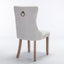 Premium Tufted Solid Wood Dining Chair Set - Gray