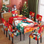 Christmas Waterproof Printed Tablecloth and Chair Cover Set