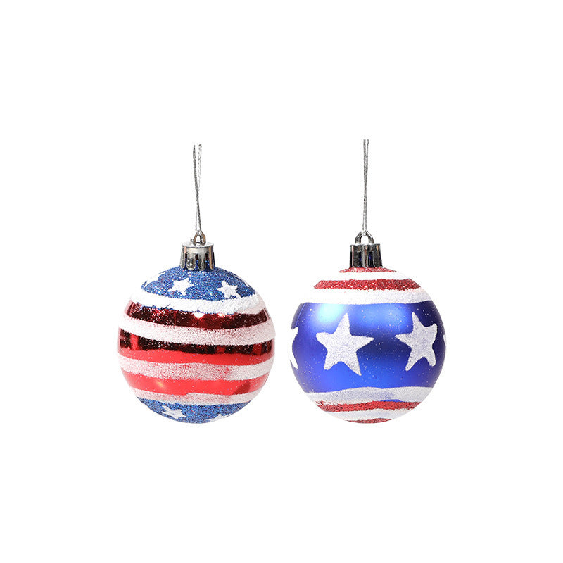 Hanging decorative props Captain America Christmas plastic ball hand-painted ball cover - Korvel