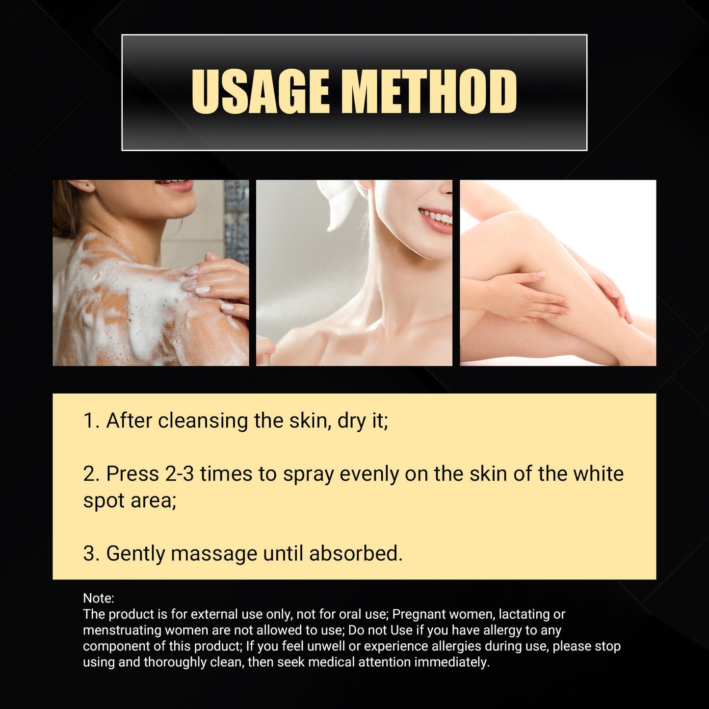 Vitiligo Removal Relief Spray, Repair Whitening Spot Perspiration Beauty Moisturizing Skin Care spray - Korvel