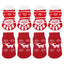 8pcs Pet Warm Cotton Socks Soft Anti Slip Claw Pattern Protect Feet Cold Snow Christmas Dog Cat Stockings Gifts - Korvel