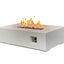 52 Inch Outdoor Concrete Propane gas rectangle Fire Pit table in Antique white color - Korvel