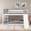 Twin over Twin Bunk Bed with Convertible Slide and Ladder   White - Korvel