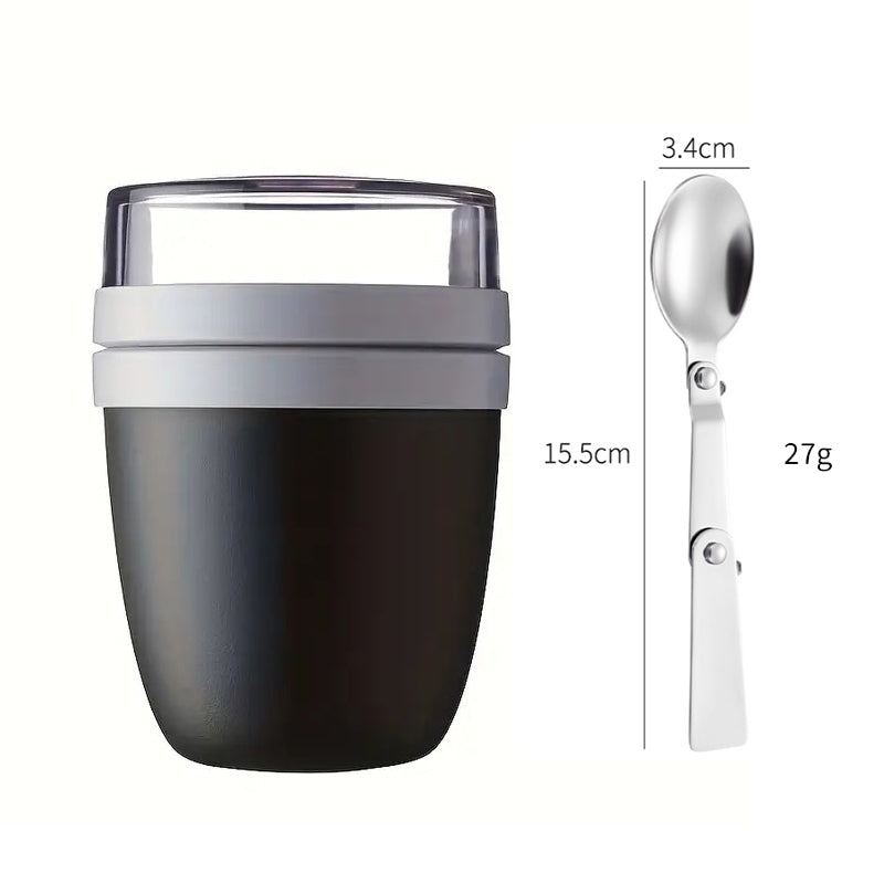 Portable Yogurt Cereal Cups with Lids for On-the-Go Meals