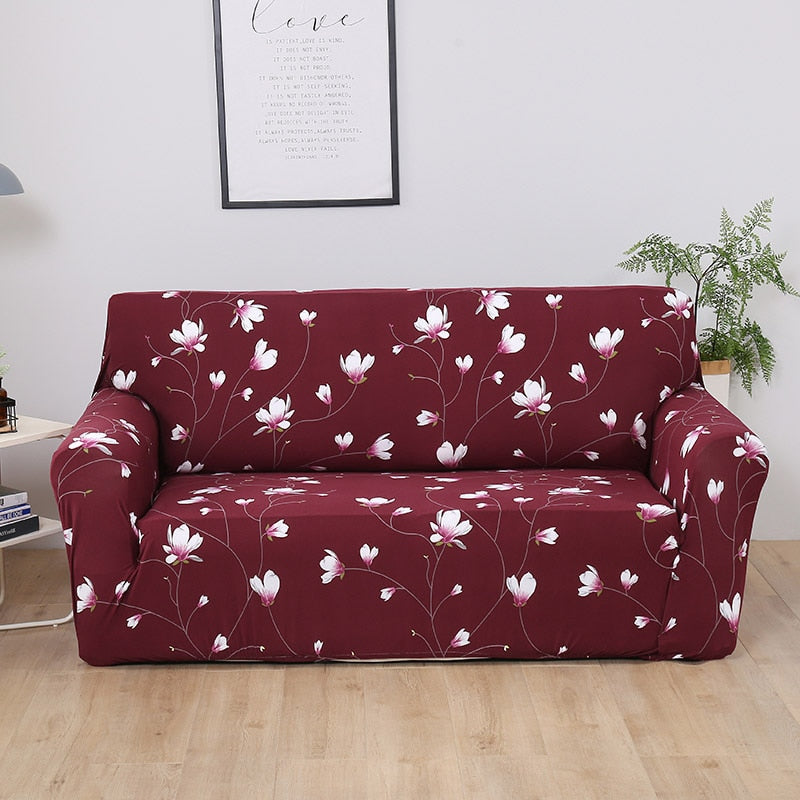 Housse de canapé élégante à fleurs - Design tout compris