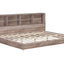 Full Size Daybed Frame with Storage Bookcases Wood Light Oak - Korvel