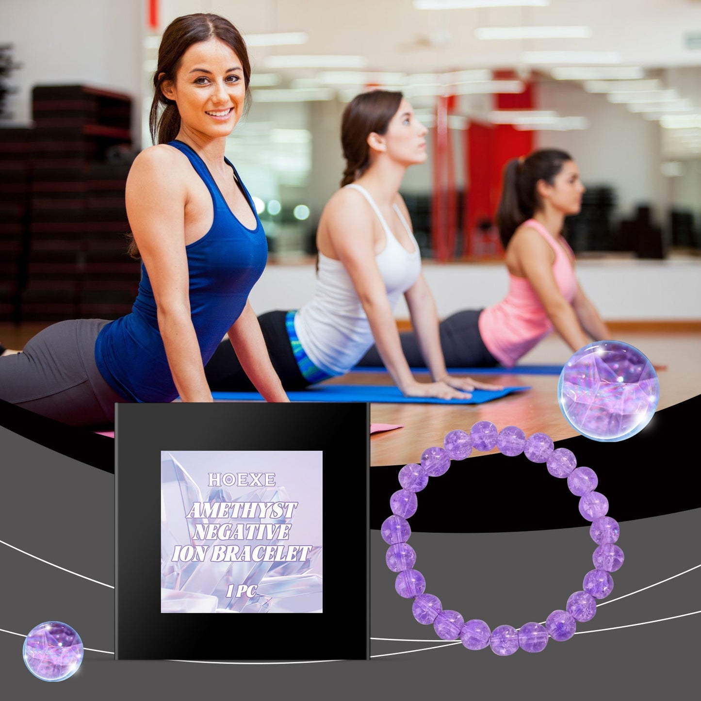 Purple Bracelet Purple Rabbit Hair Crystal Personality Trend Fashion With Purple Hand Beaded Bracelet - Korvel