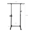 Heavy-Duty Rolling Clothes Hanger with Wheels - Black