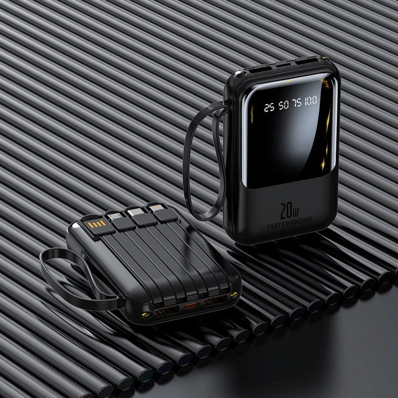 Mini self-contained line 20000 mAh large capacity fast charging power bank portable power bank - Korvel