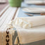 90x90 cm Plaid Decorative Linen Tablecloth with Tassels
