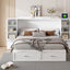 Cama Murphy Grande Blanca con Cajones y Armarios de Almacenamiento