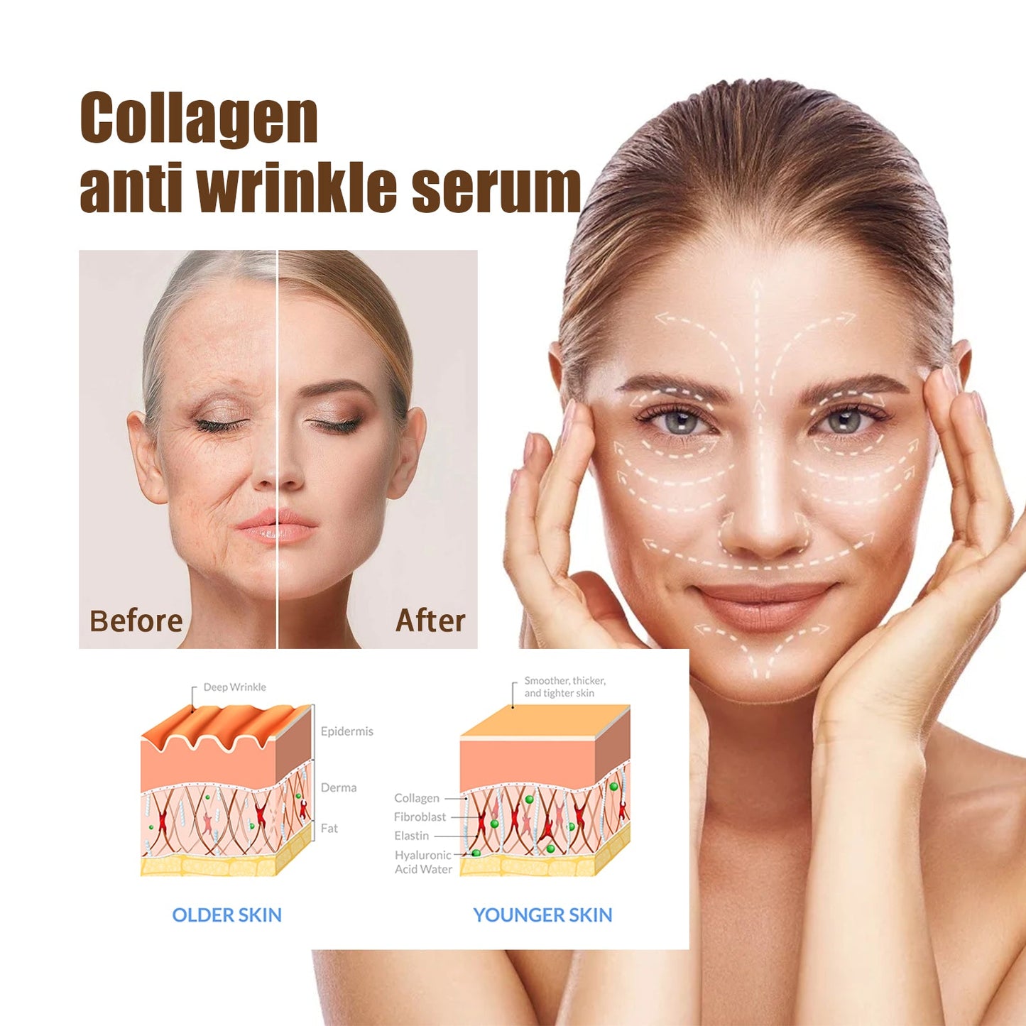 Collagen Anti-Aging Essence, Hydrating, Firming And Smoothing Lines Delicate Facial Skin Essence - Korvel