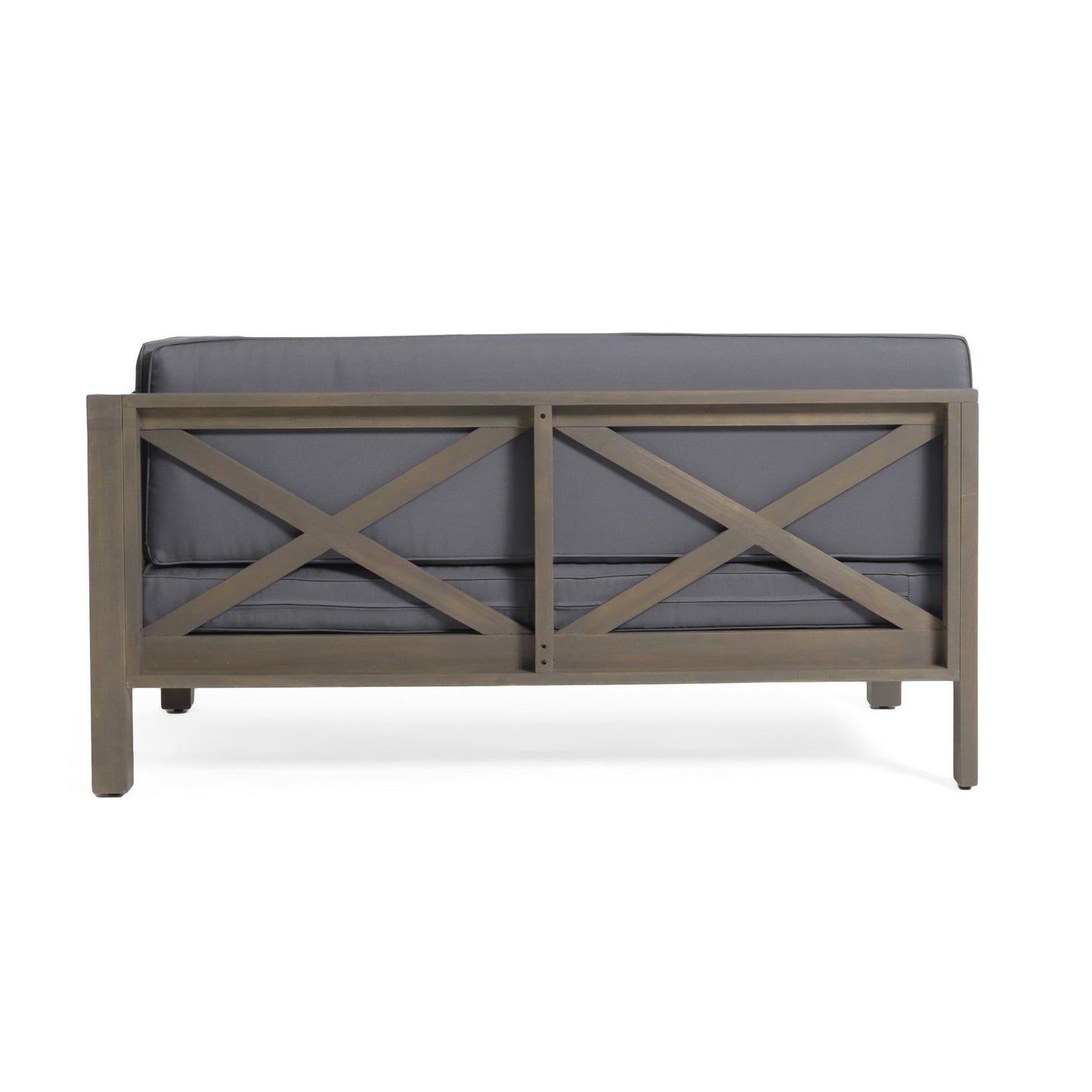 BRAVA X-BACK RIGHT CORNER BENCH, DARK GREY - Korvel