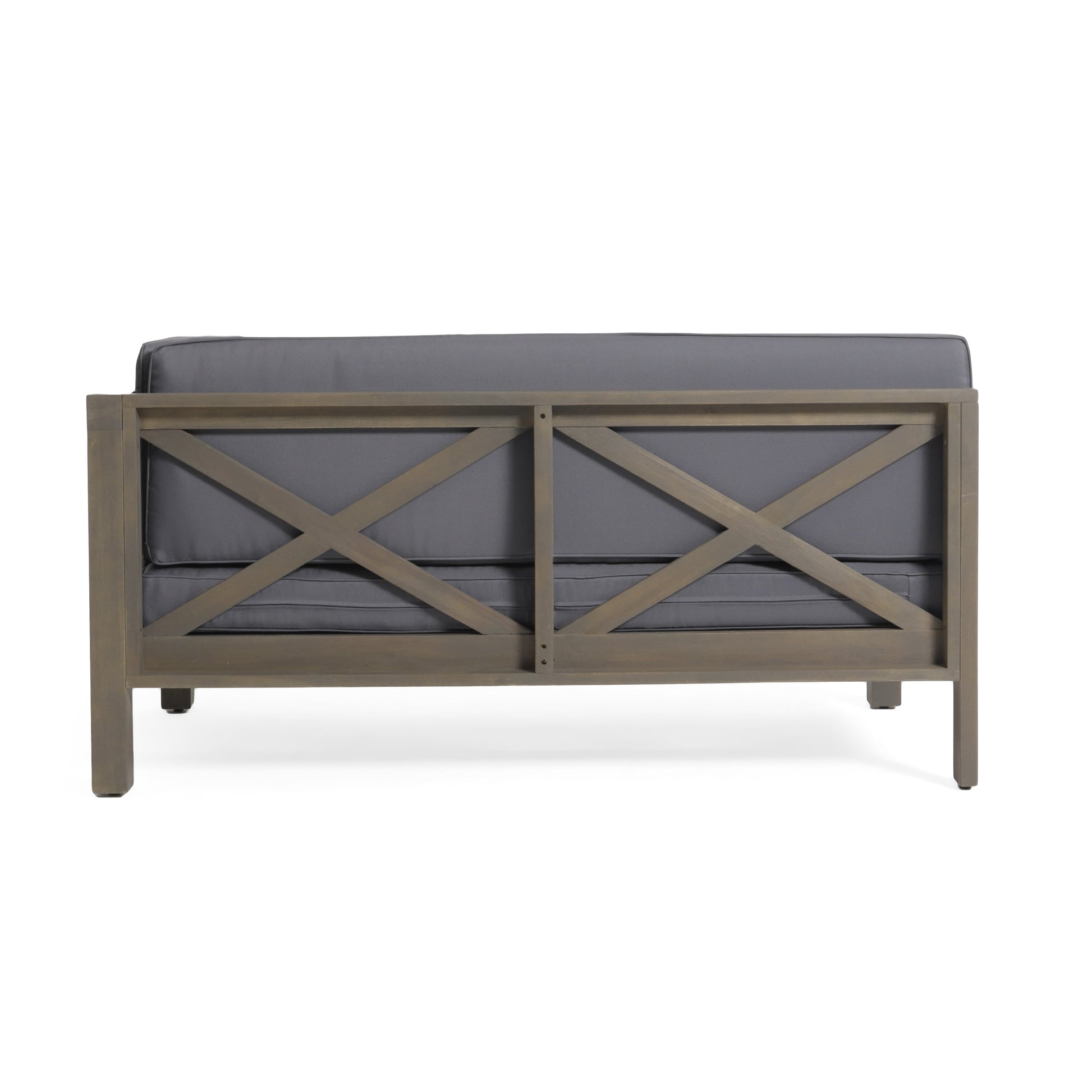 BRAVA X-BACK RIGHT CORNER BENCH, DARK GREY - Korvel