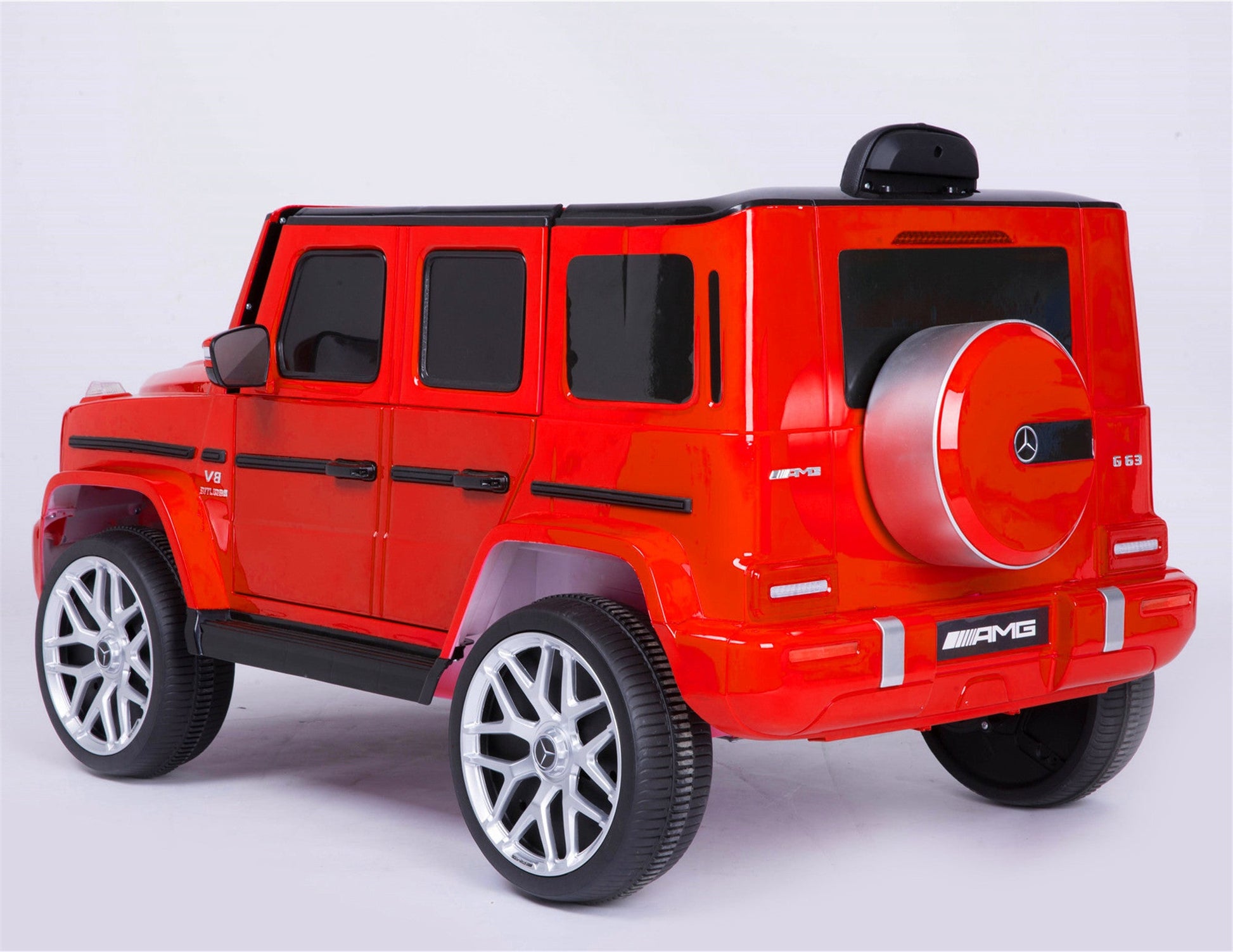 Mercedes Benz G63 Children's Electric Vehicle with Remote Control, 12V Spring Suspension, Safety Lock, and License - Korvel