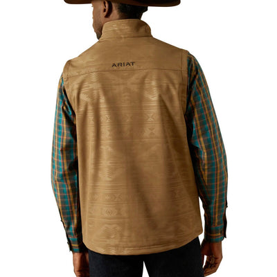 Southwest-Inspired Khaki Softshell Vest for Men | Ariat - Korvel