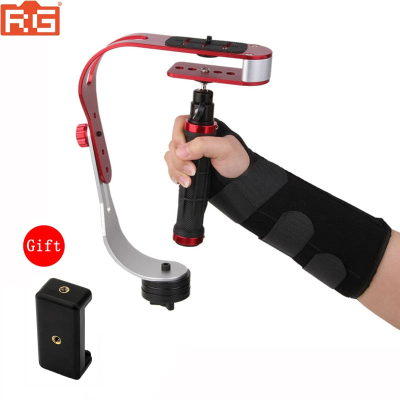 Mini handheld stabilizer Video Steadicam for Digital Camera HDSLR DSLR Camcorder DV Mobile Phone + Gloves free shipping - Korvel