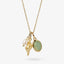 14K Gold-Plated Natural Crystal Conch Pendant Necklace - Korvel