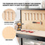 63" Tools Cabinet Working Tables Workbench Tool Storage Workshop Table with Drawers and Pegboard - Korvel