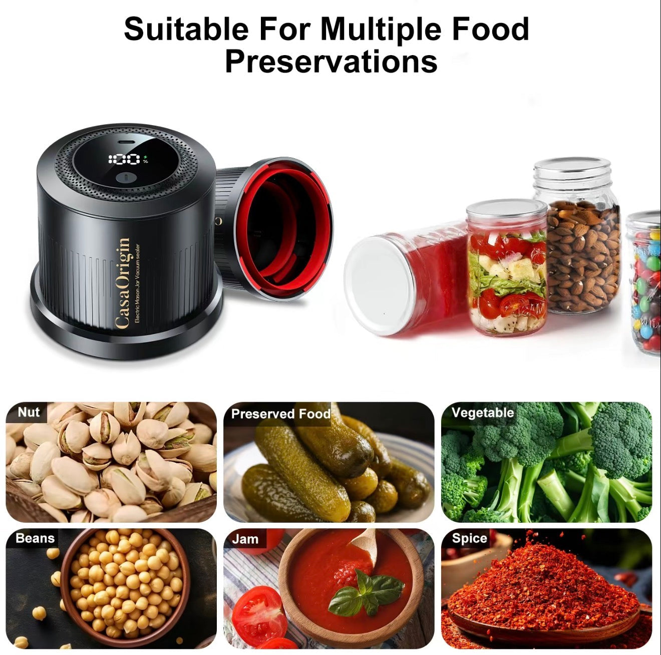 FreshSeal Jar System for Efficient Food Storage