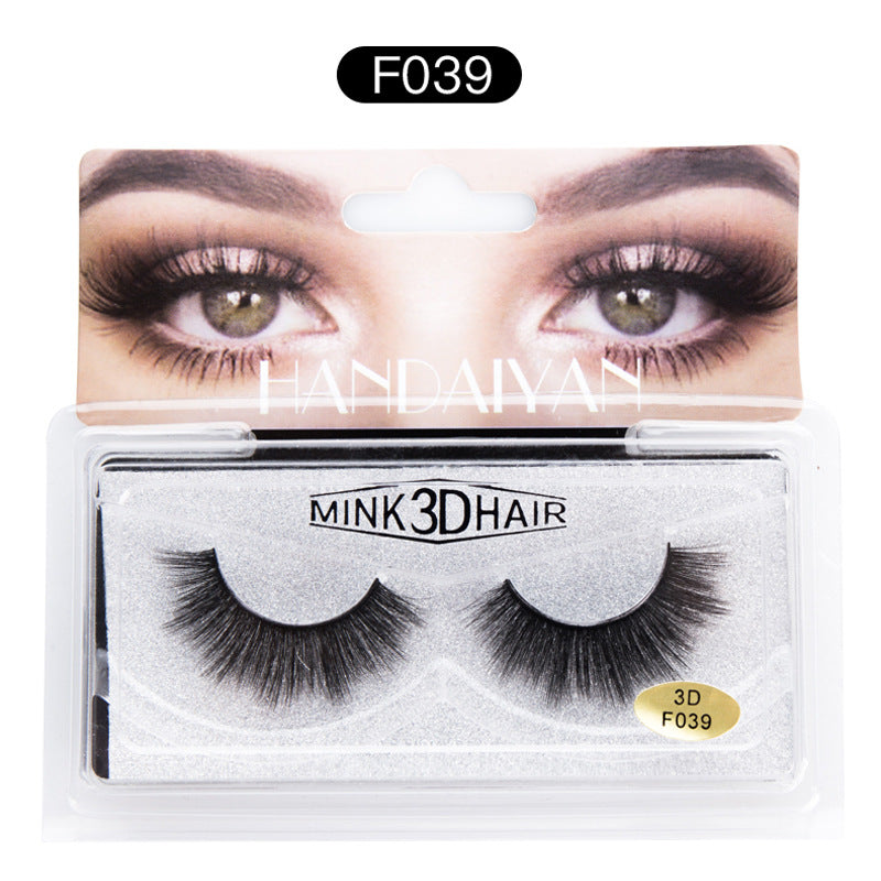 Explosive 3D Mink Hair False Eyelashes Curled Soft Slender Three Dimensional Thick False Eyelashes - Korvel