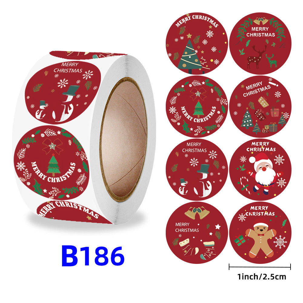 Christmas gift stickers decorative sealing sticker Merry Christmas Reward Self-adhesive labels Children's Day party - Korvel