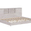 Full Size Daybed Frame with Storage Bookcases - White Oak