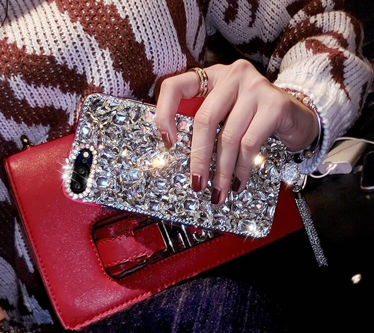 For Huawei P8 P9 P10 P20 Lite Plus Mate 7 8 9 10 Pro Luxury Glitter Back Cover Crystal Bling Diamond rhinestone Phone case - Korvel