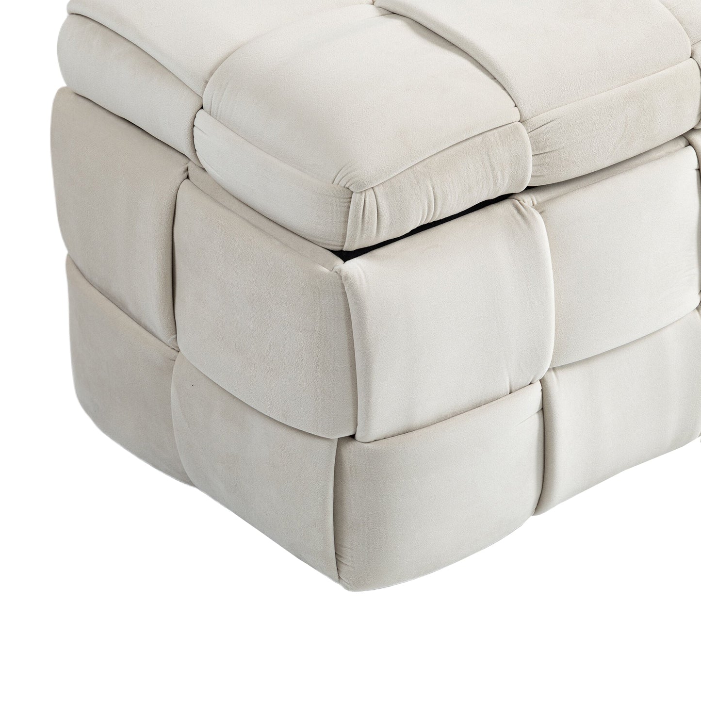 Ottomana de Almacenamiento Tapizada COOLMOR - Beige