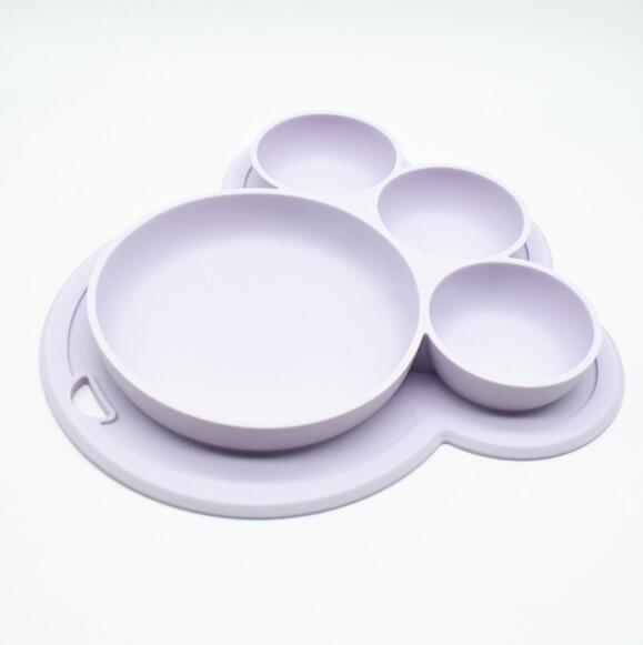 Kids Bear Paw Silicone Feeding Plate - Safe & Fun Tableware