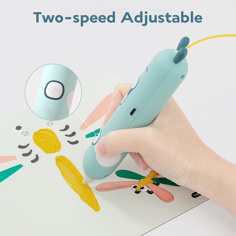 Beiens 3D Pen Creativity DIY Printing Pen Early Educational Drawing Toys ABS Filament Kids Design Drawing Pen Montessori Toys - Korvel