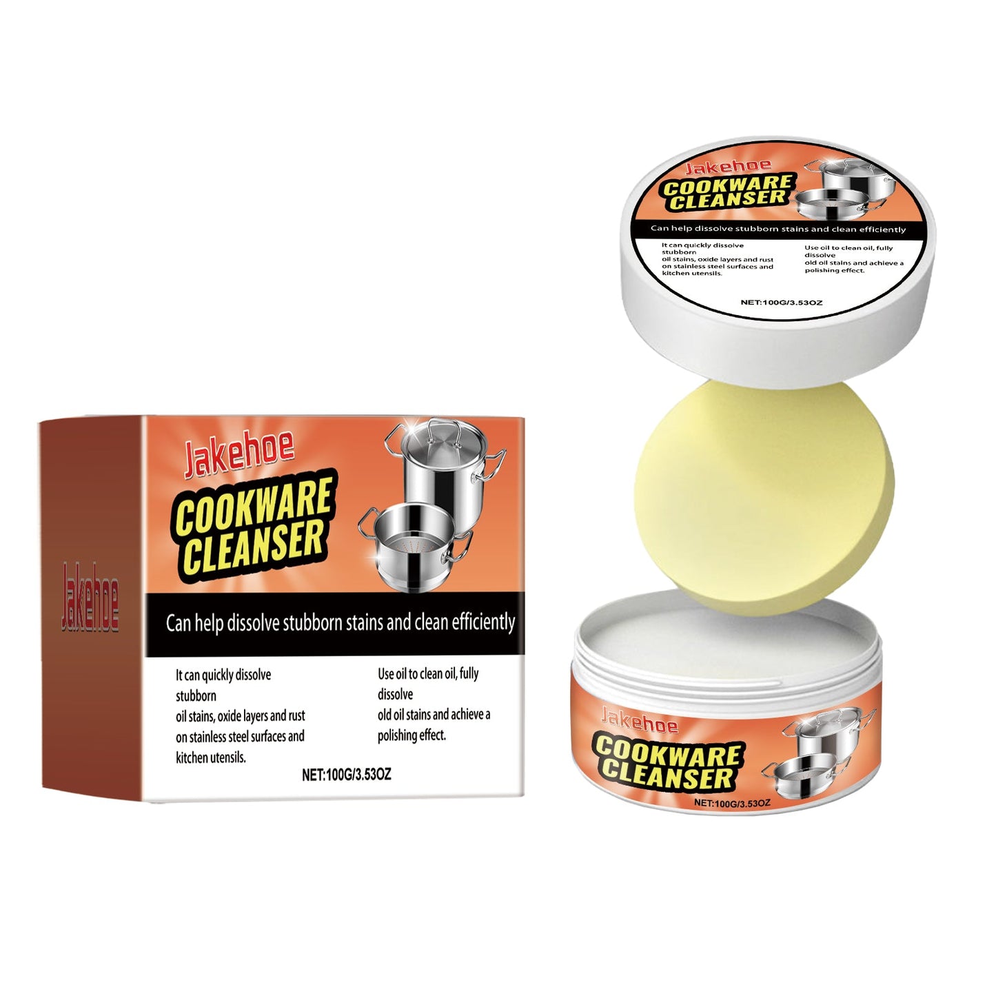 Cookware Cleaning Cream Stainless Steel Kitchen Pots Clean Rust, Stain And Fragrance Cleaning Cream - Korvel
