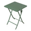 3 Piece Patio Bistro Set of Foldable SquareTable and Chairs, Dark Greem - Korvel