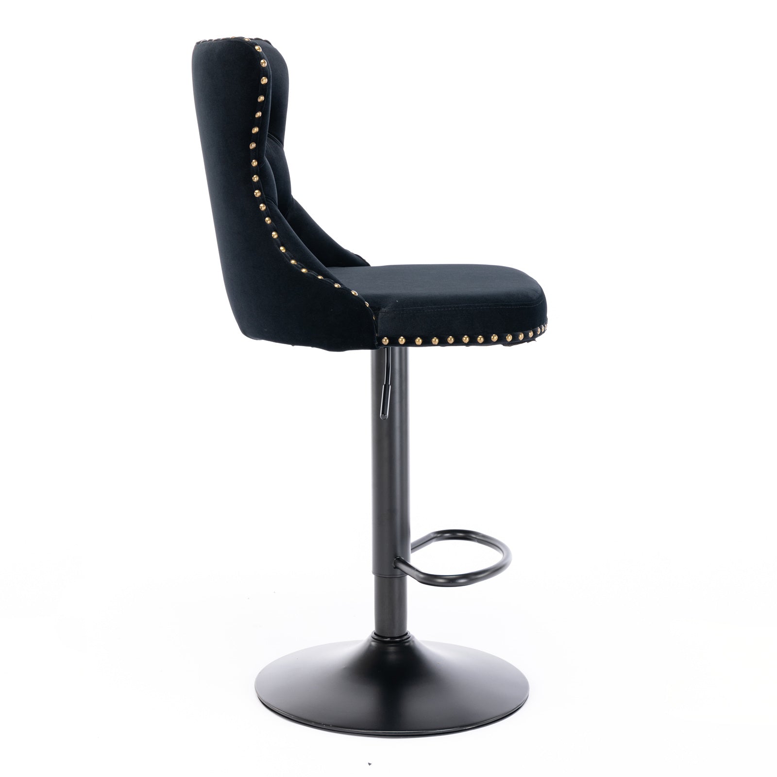 Black,Set of 225-33 Inch,17.7 inch base, Modern Upholstered Bar Stools with Backs Comfortable Tufted for Home Pub and Kitchen - Korvel