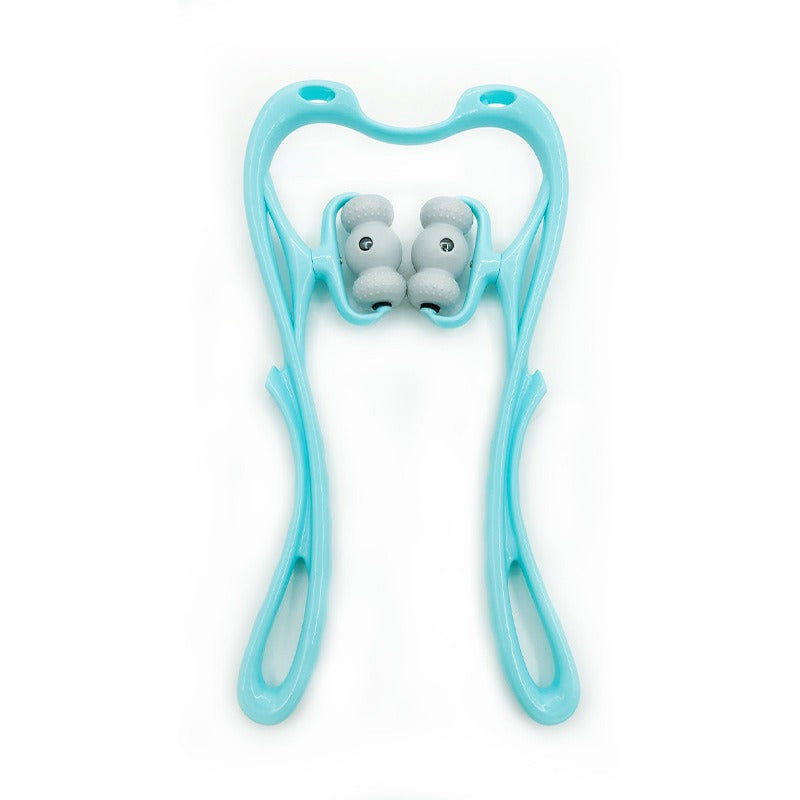 Cervical Massager Manual Massage Neck and Shoulder Massager Six Wheel Massager Neck Clamp Divine Tool - Korvel