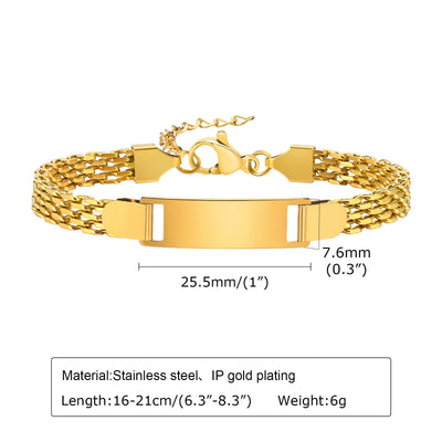 Bracelet en acier inoxydable serpent personnalisable