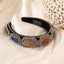 Fashionable colorful diamond sponge hair hoop women's wide brimmed Baroque hair accessories - Korvel