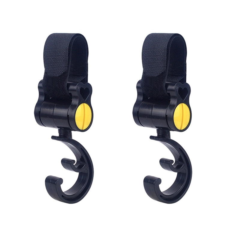 2pcs/ Baby Hanger Baby Bag Stroller Hooks Pram Rotate 360 Degree baby car seat accessories stroller organizer - Korvel